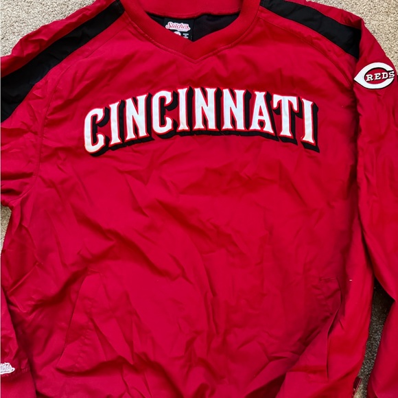 #26 CINCINNATI REDS windbreaker (STITCHES) size large baseball pullover - Picture 3 of 13